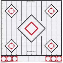 Birchwood Casey Shoot-N-C 12 Inch White / Black Sight-In 5 Targets 55 Pasters