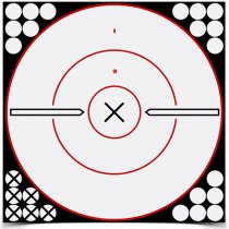 Birchwood Casey Shoot-N-C 12 Inch White / Black X Bulls-Eye 5 Targets 120 Pasters