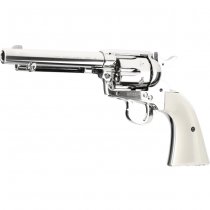 Colt SAA .45 Peacemaker 5.5 Inch Co2 4.5mm Pellet - Nickel