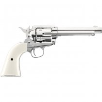 Colt SAA .45 Peacemaker 5.5 Inch Co2 4.5mm Pellet - Nickel